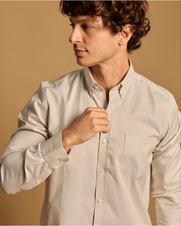 Chemise col boutonné manches longues