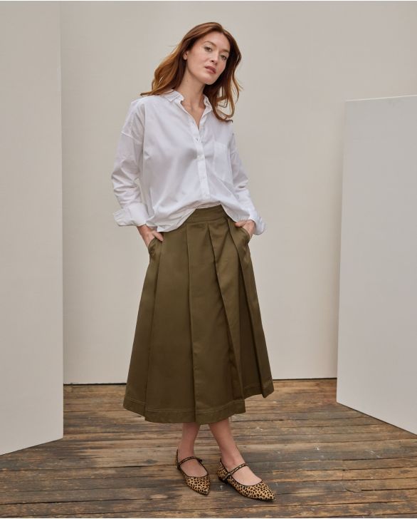 Chemisier manches longues oversize blanc