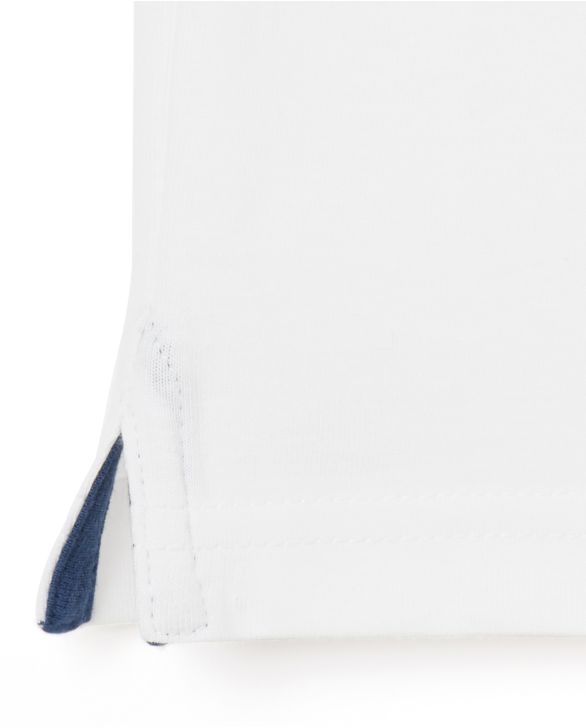 Polo jersey manches courtes blanc 12a-14a