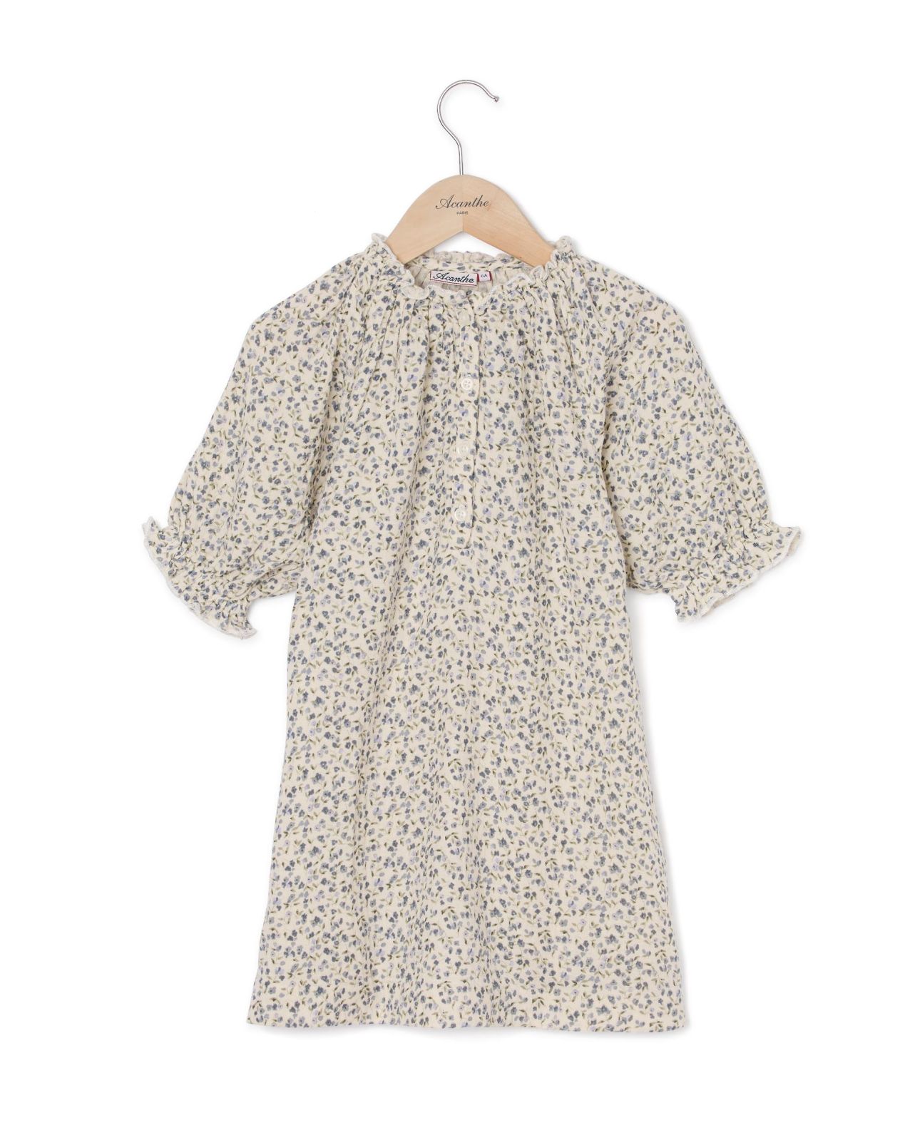 robe manches bouffantes gaze de coton 