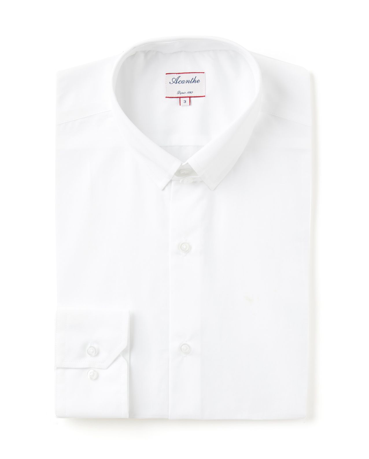 Chemise regular col anglais popeline blanche