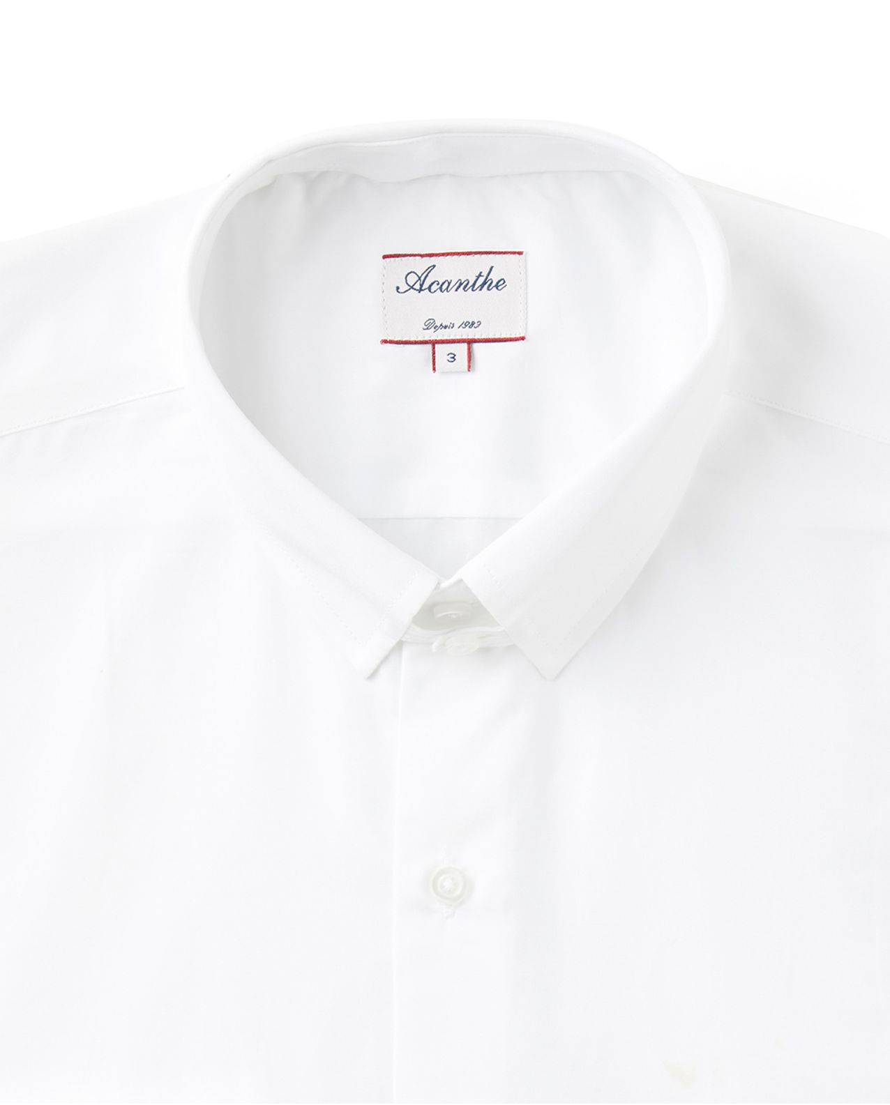 Chemise regular col anglais popeline blanche
