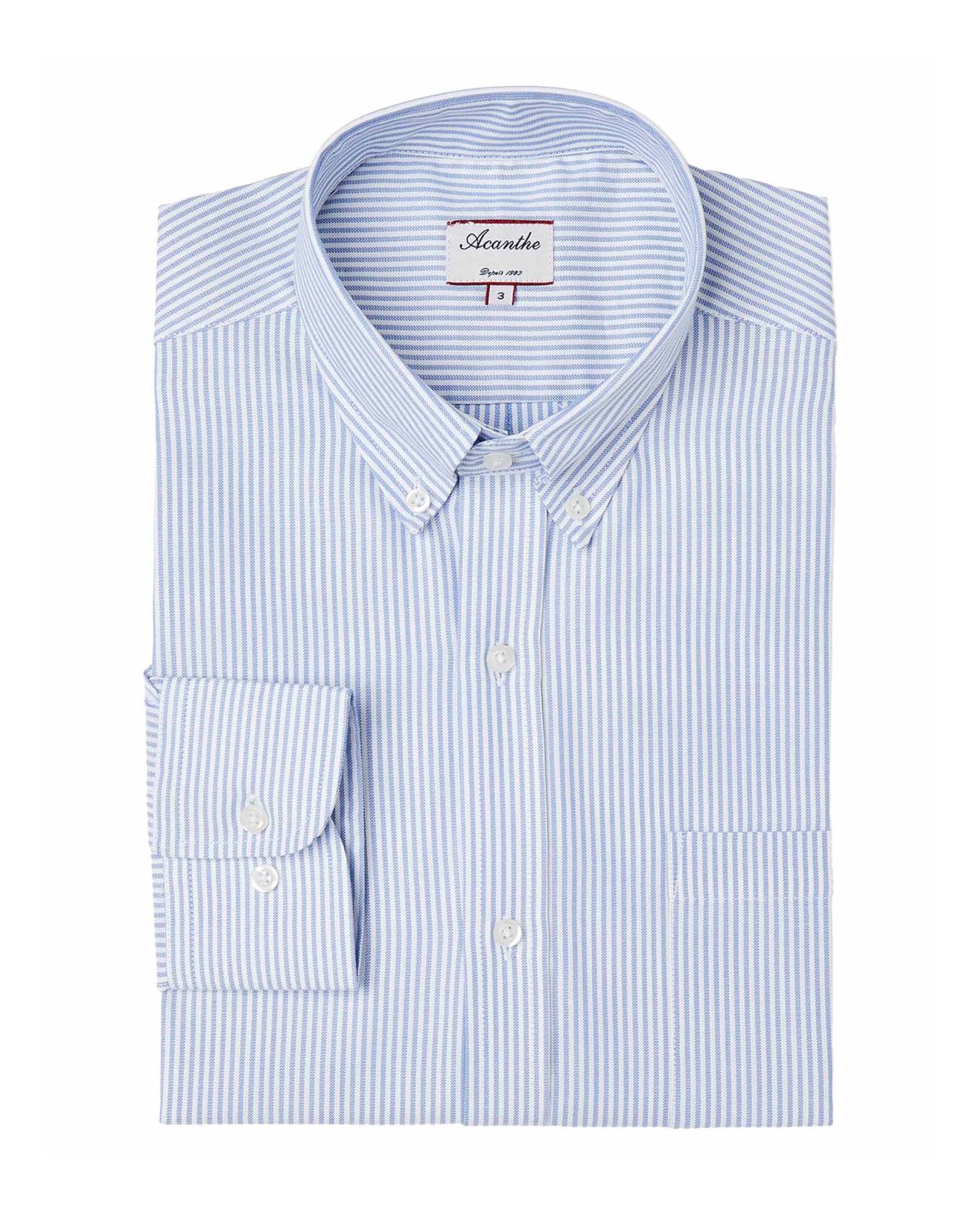 Chemise regular col boutonné oxford rayé