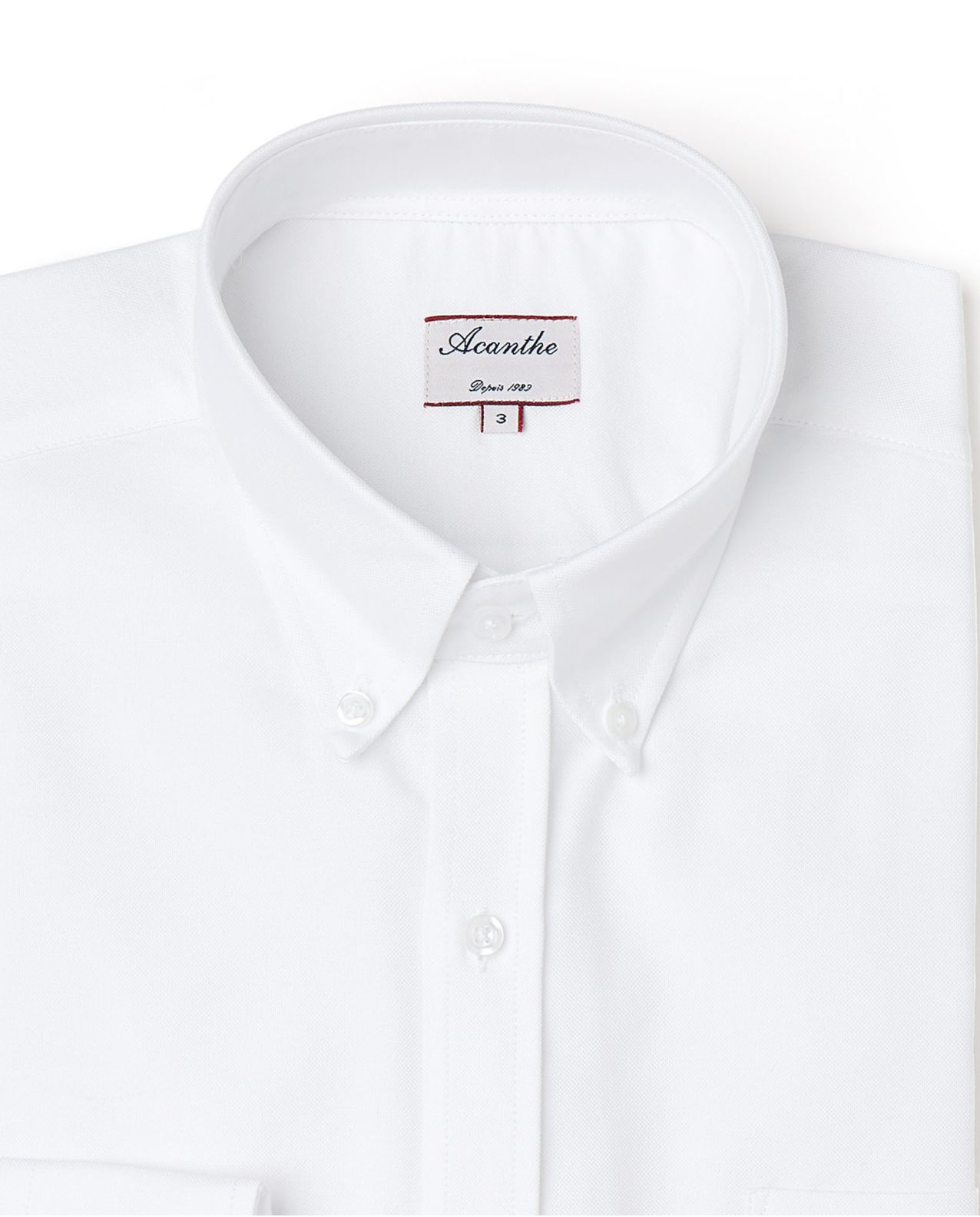 Chemise regular col boutonné oxford blanc