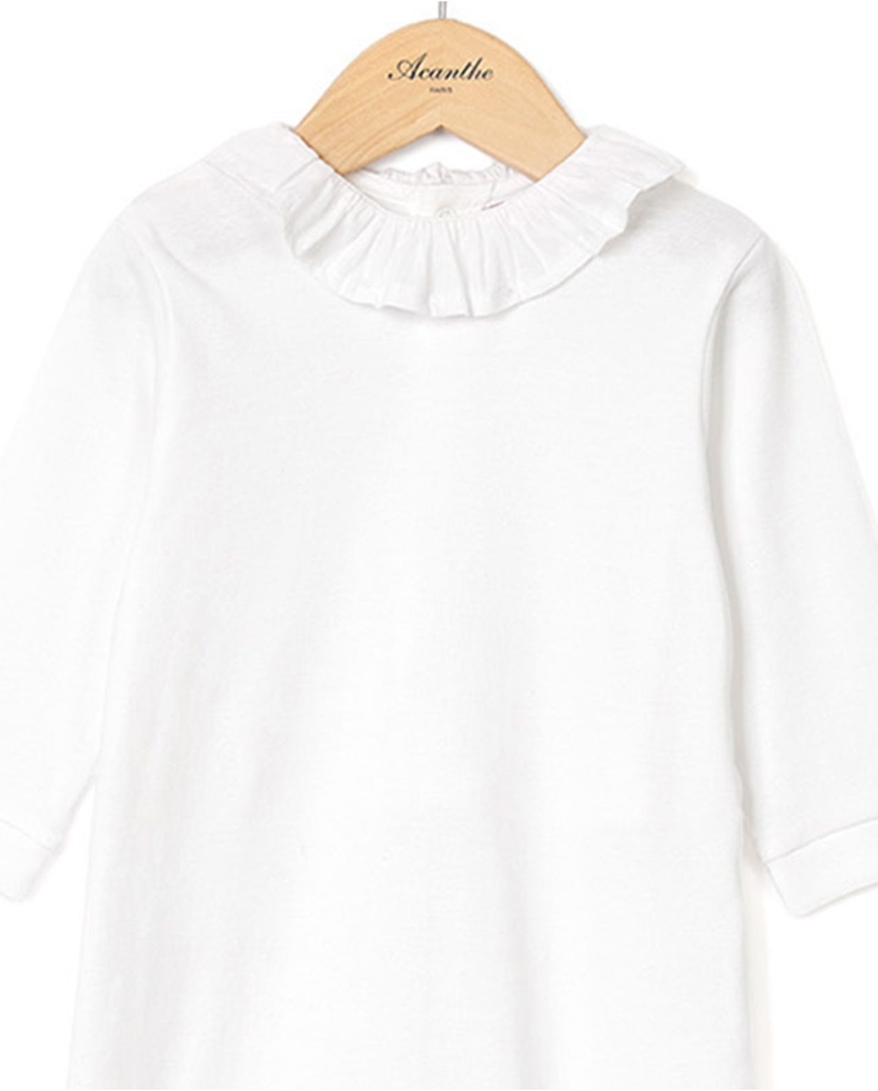 Dors bien blanc col volanté 