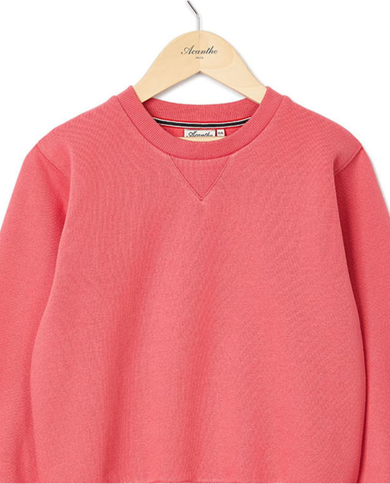 Sweat col rond framboise