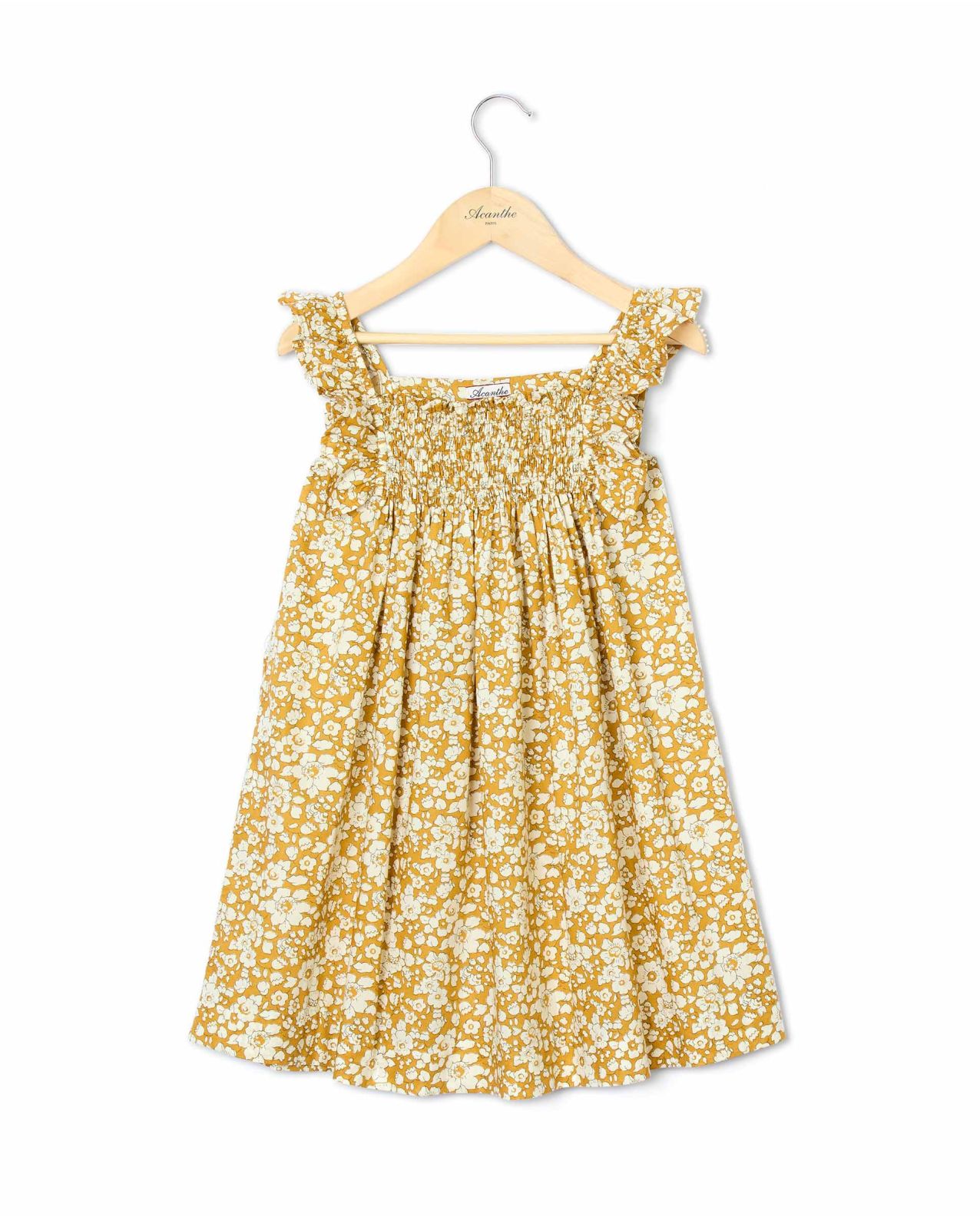 Robe smockée à volants en tissu Liberty Betsy Boo