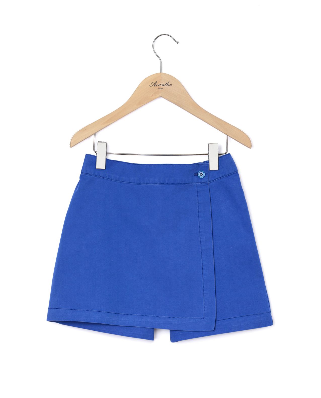 Jupe-short twill bleu