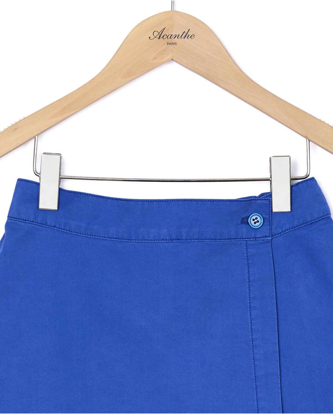Jupe-short twill bleu