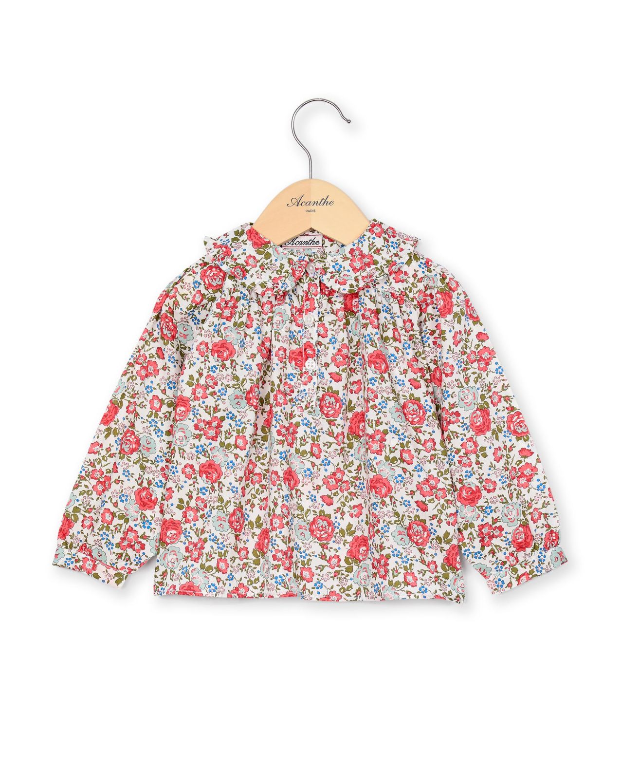 Blouse col carré en tissu Liberty Felicite