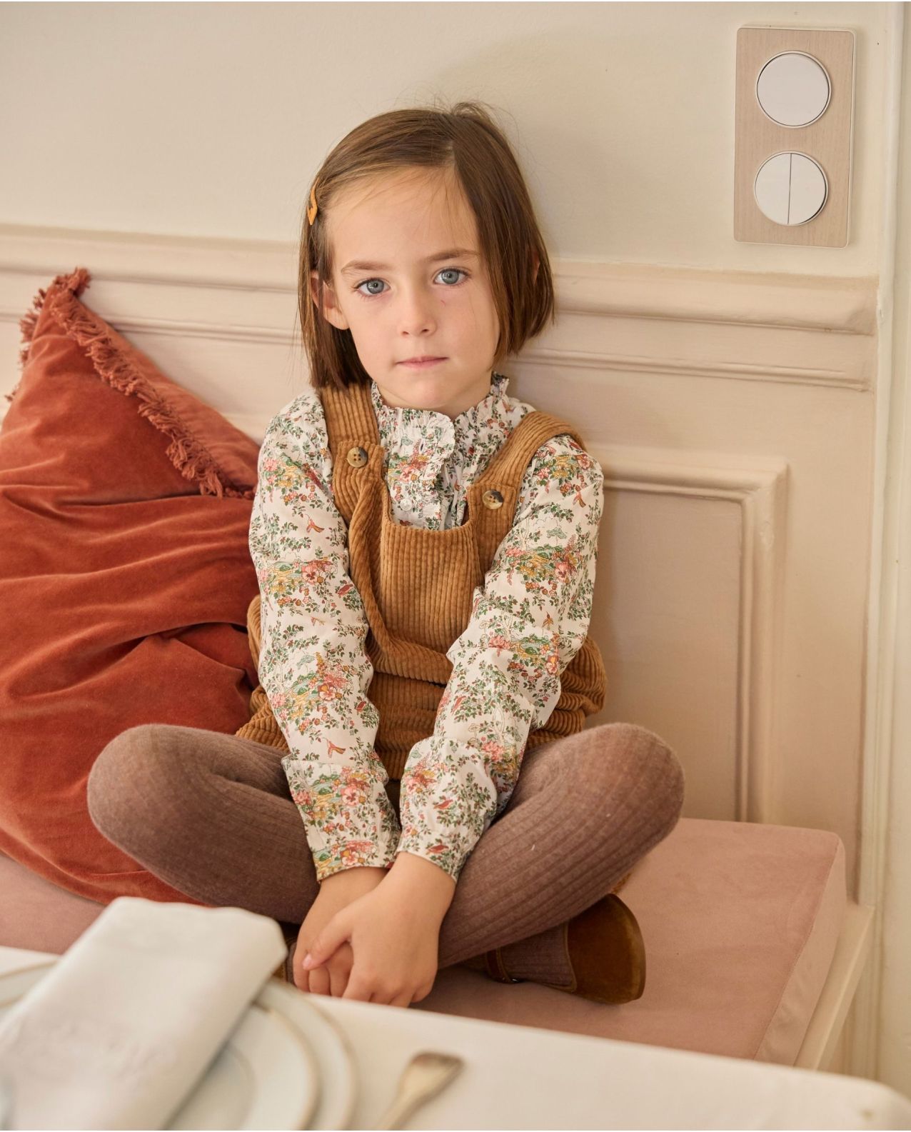 Chemisier encolure ronde en tissu Liberty Miniature Wonderland