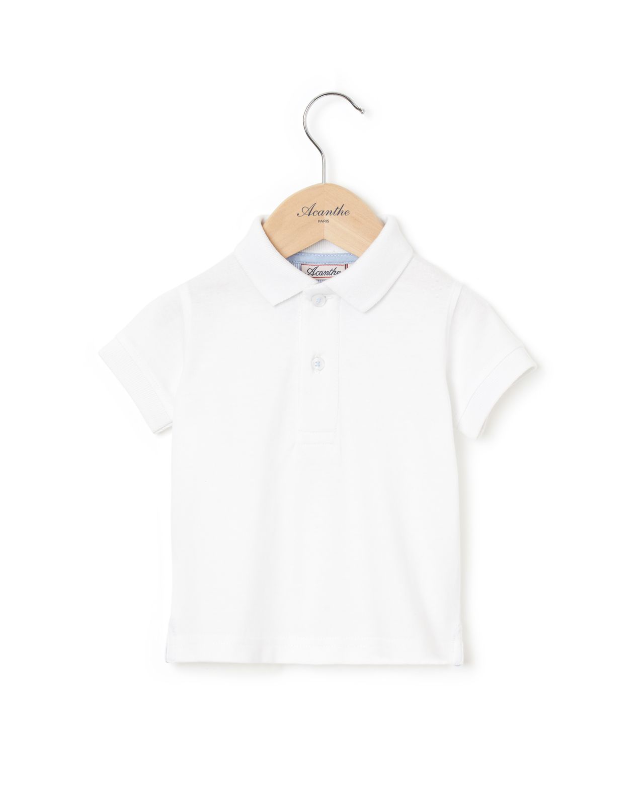 Polo jersey blanc