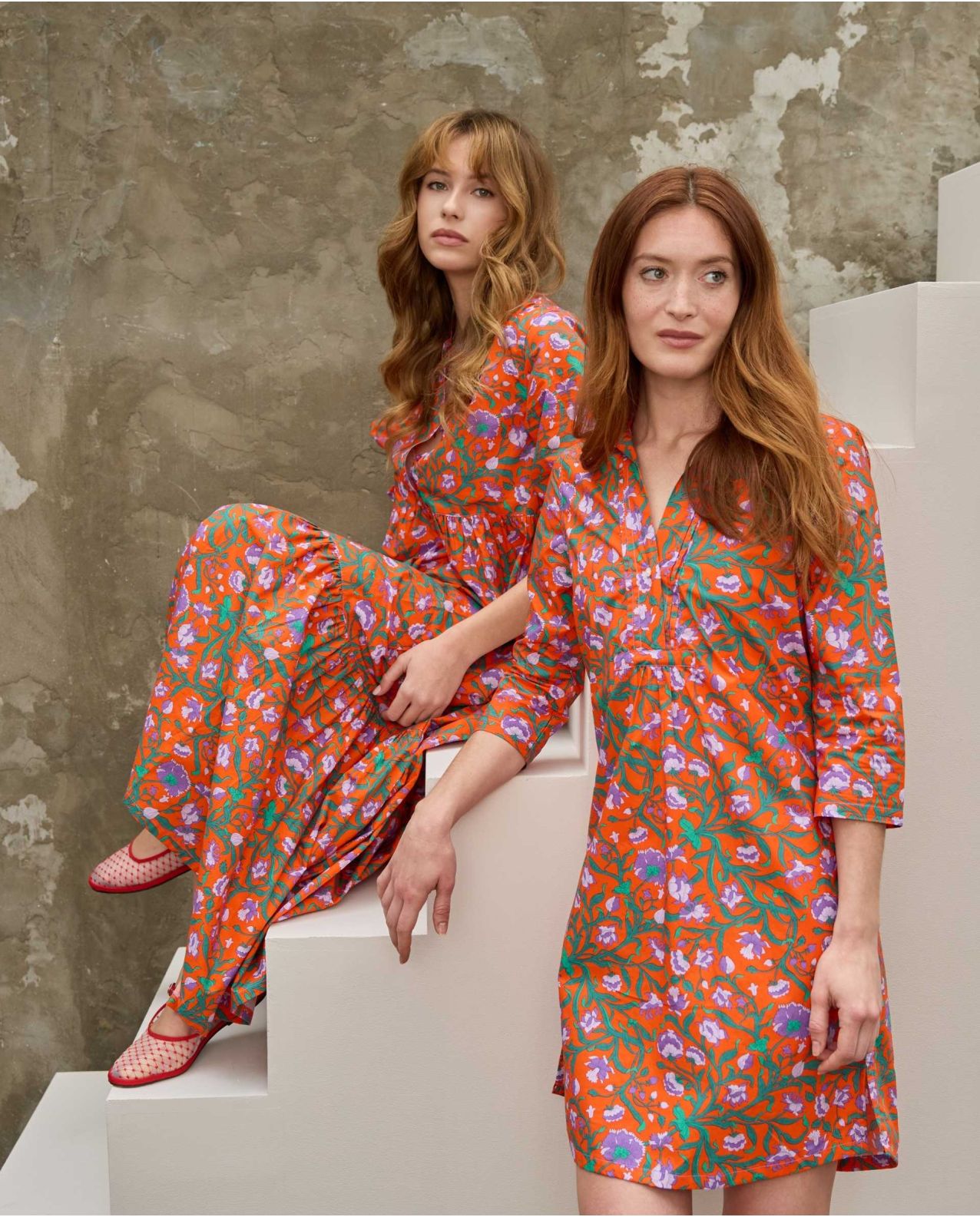 Robe V croisé en tissu Liberty Columbia Road