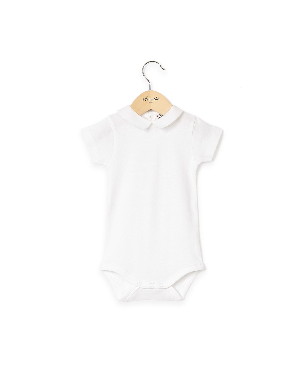 Body blanc col carré blanc