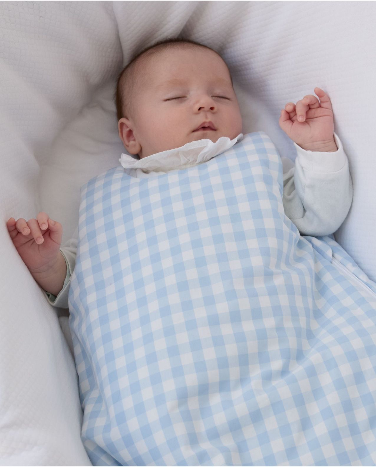 Gigoteuse sans manches gros vichy ciel