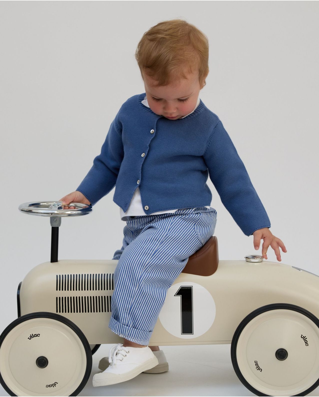 Cardigan point mousse bleu