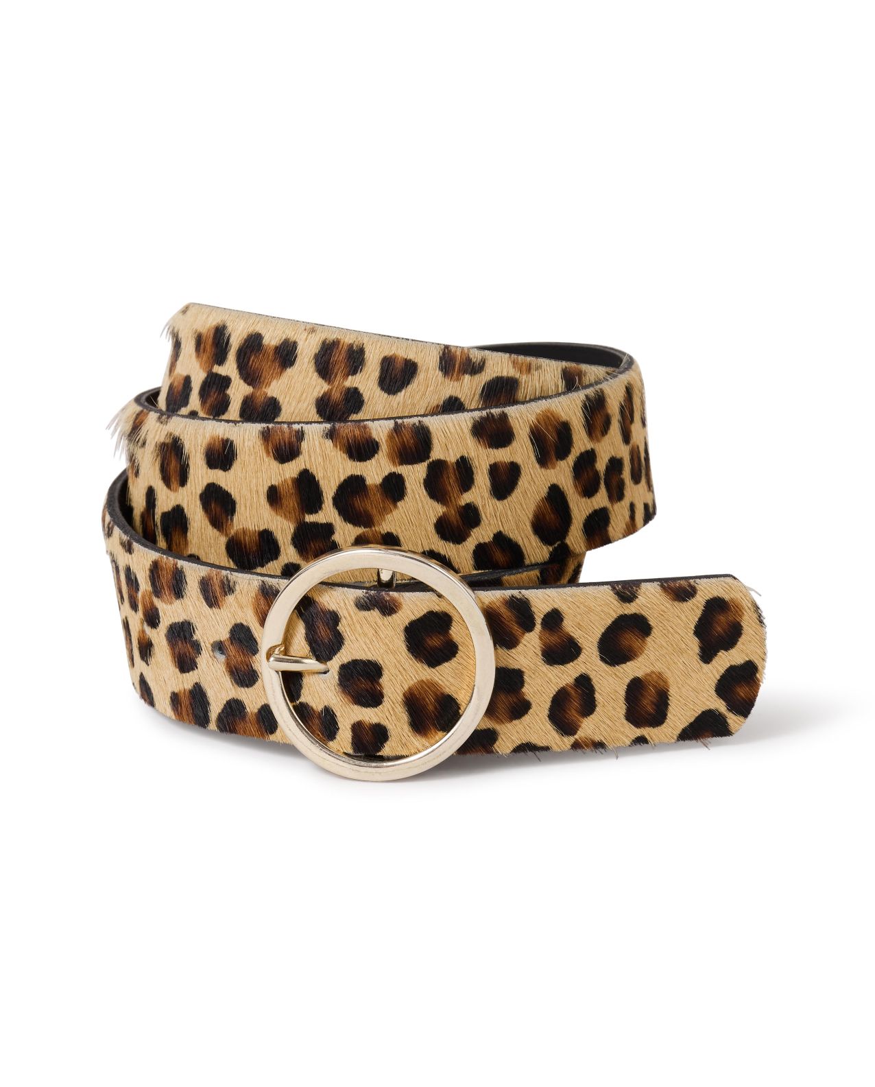 Ceinture cuir imprimé léopard