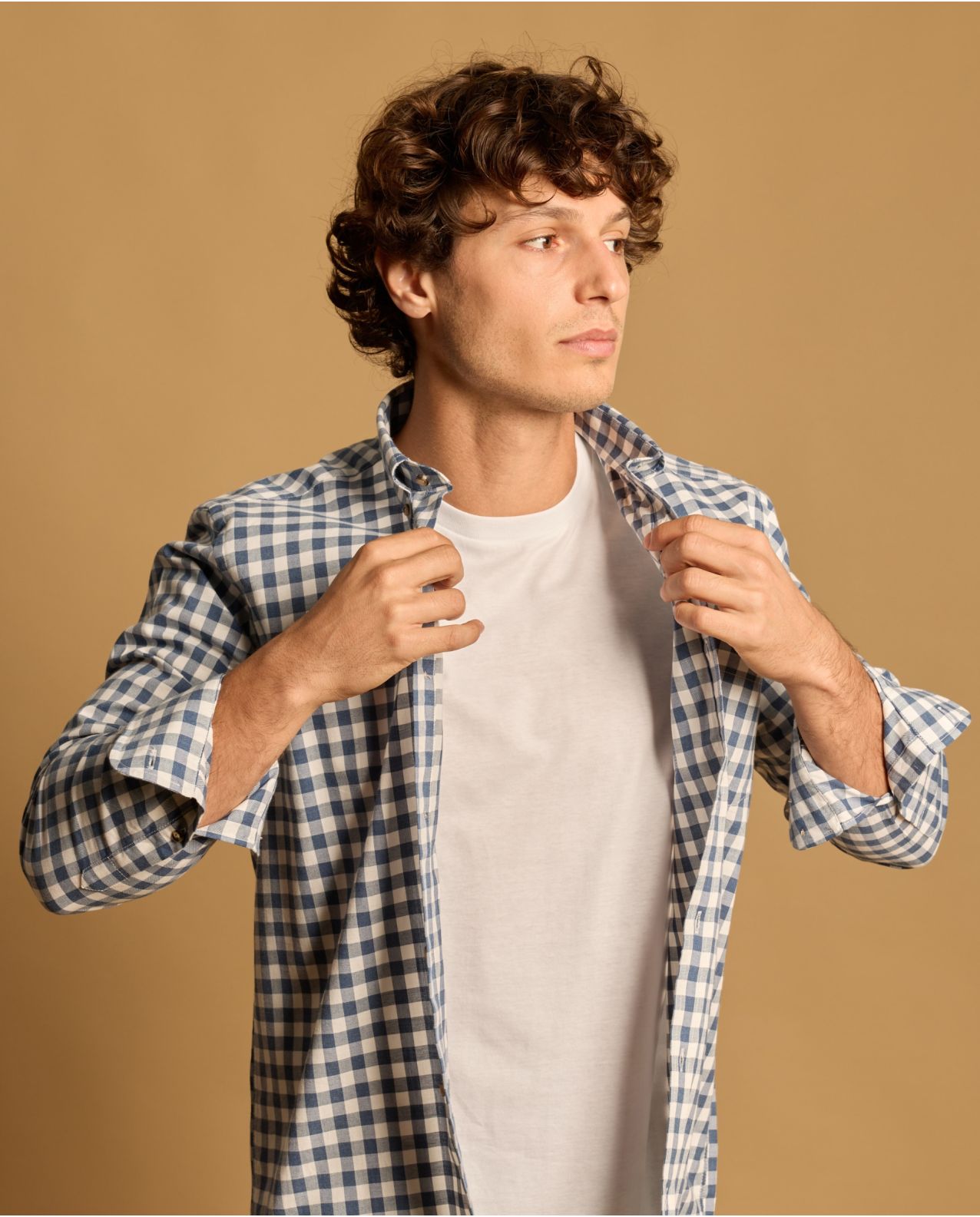 Chemise col boutonné manches longues