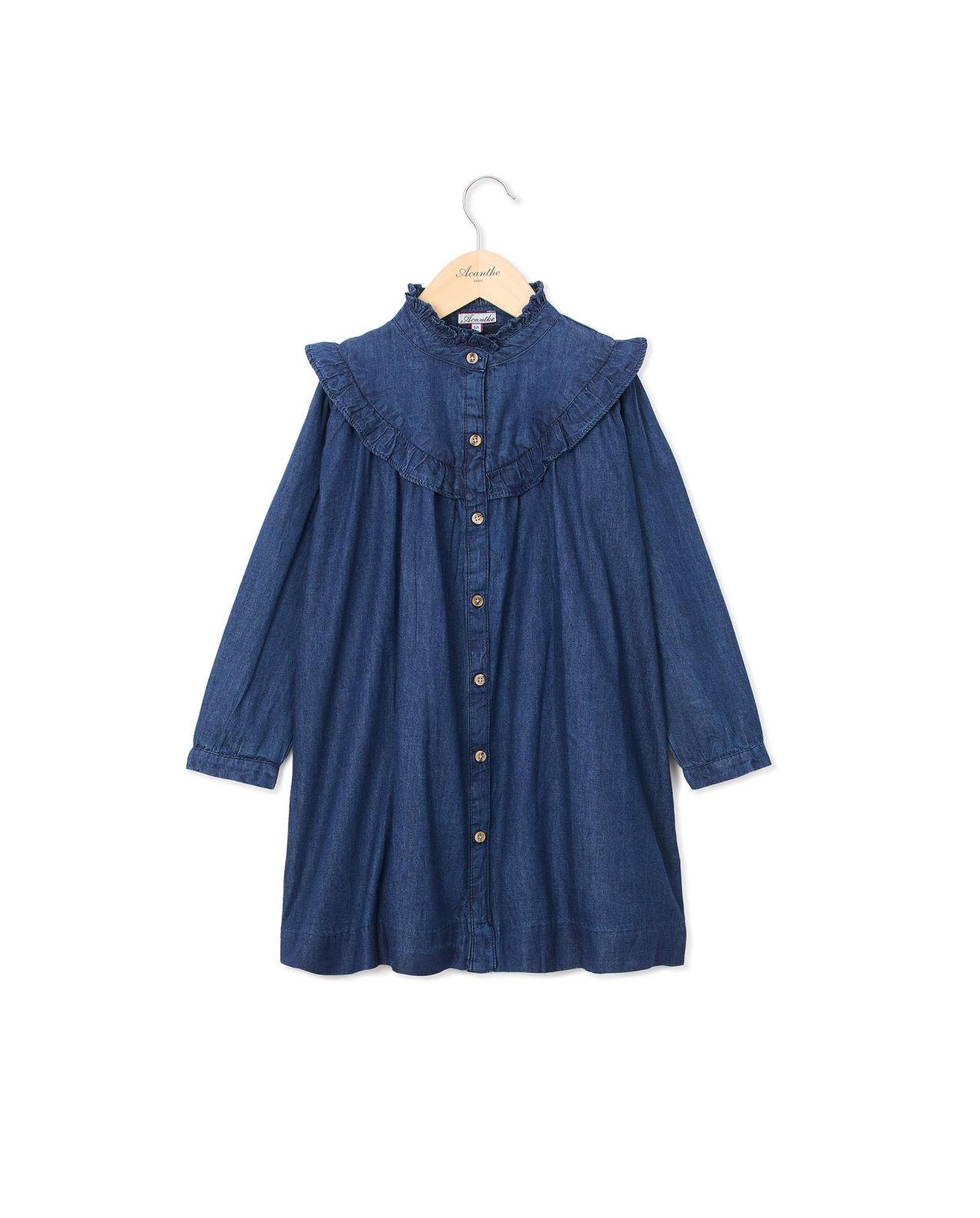 robe plastron volanté denim Fi
