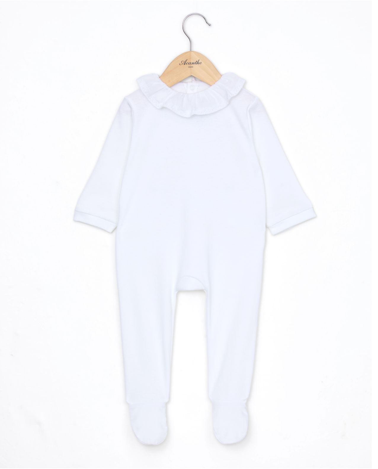 dors bien col volanté popeline et dentelle 