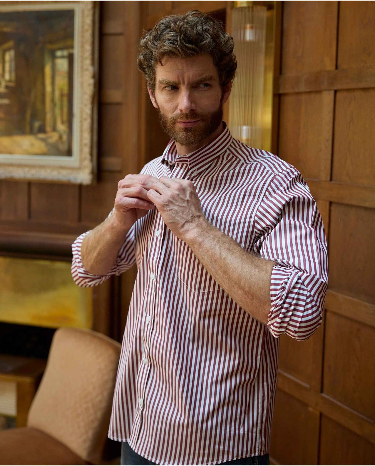 chemise col boutonné coton 
