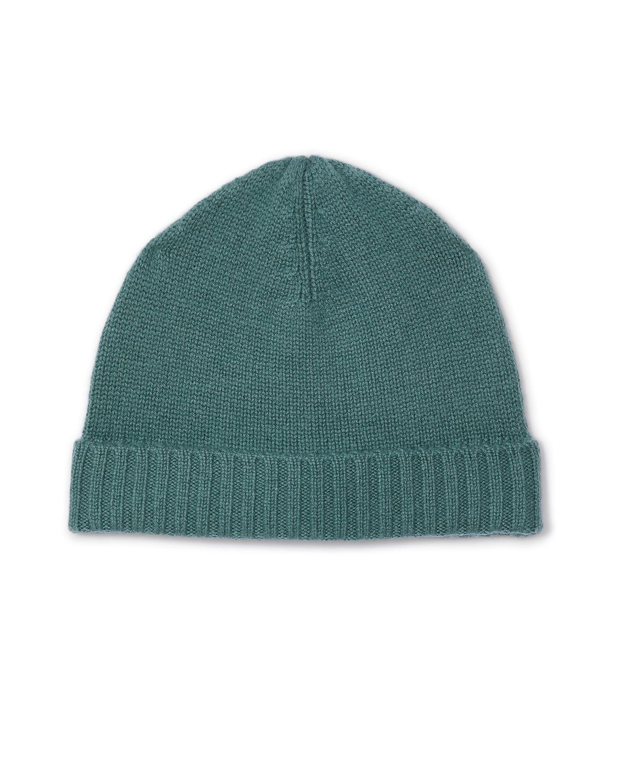 Bonnet vert grisé 100% cachemire