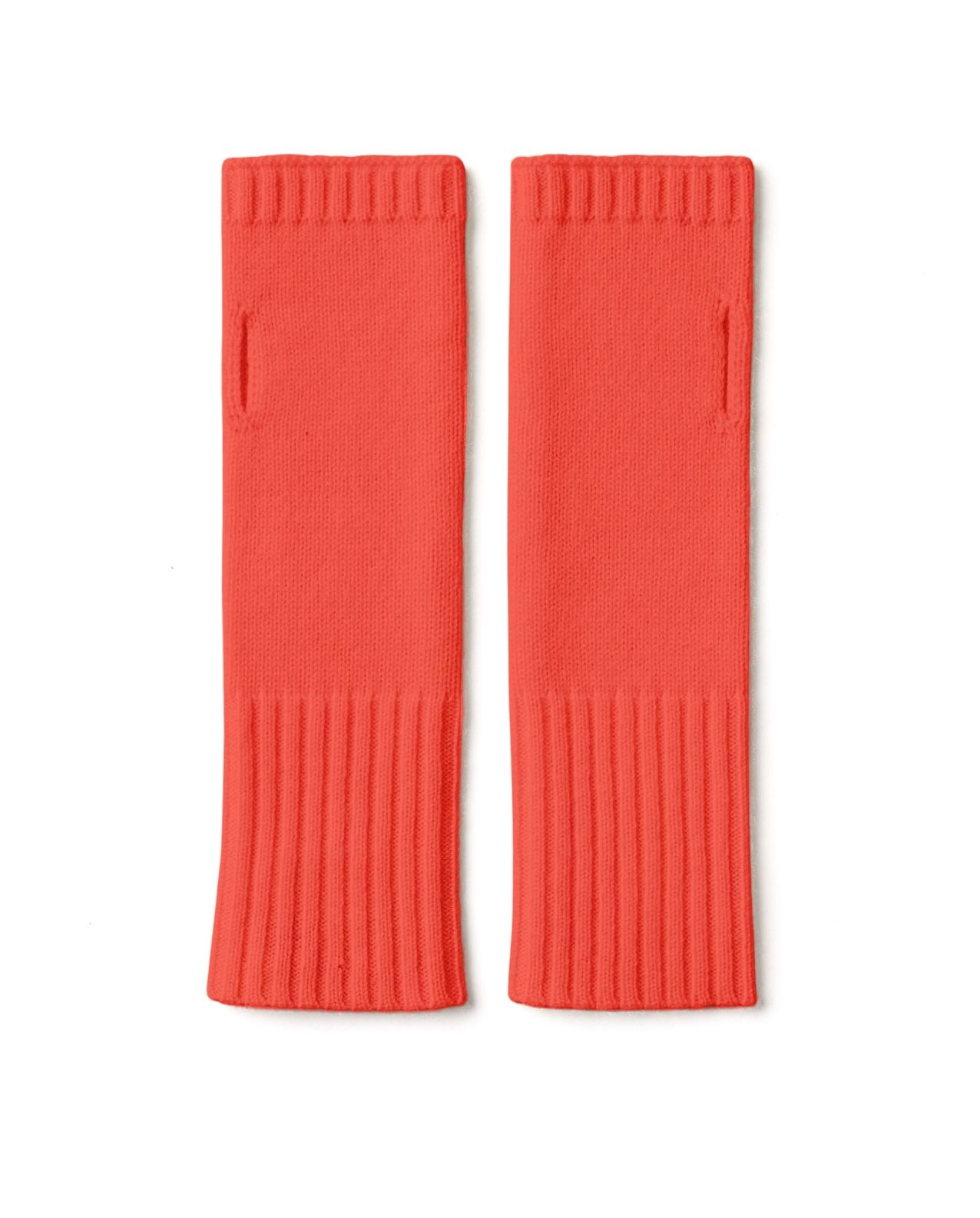 Mitaines orange 100% cachemire