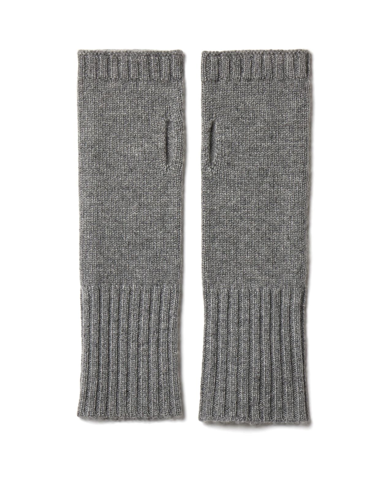 Mitaines gris moyen 100% cachemire