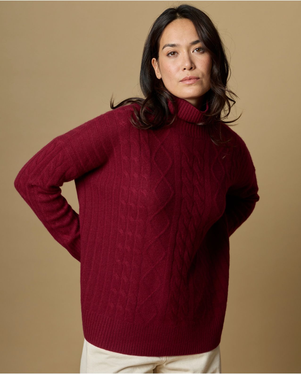 pull IRIS torsades 100% cachemire