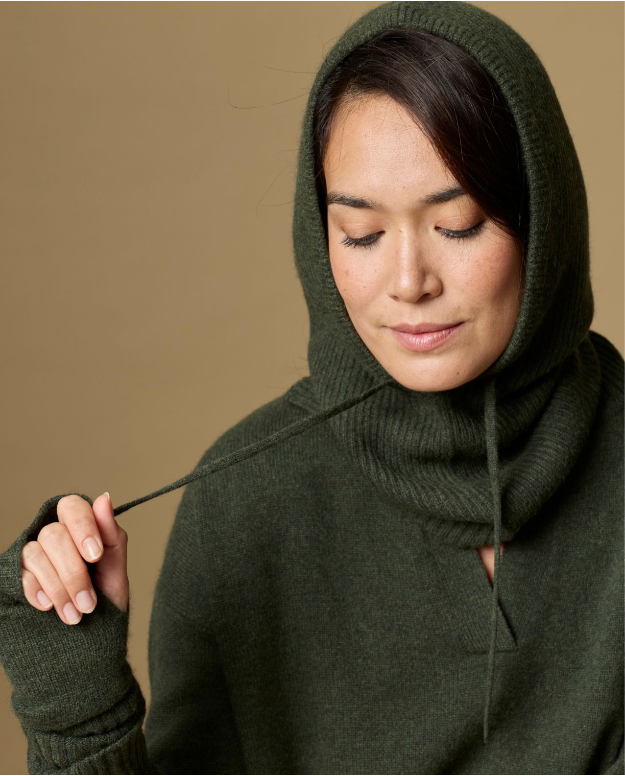 cagoule EMMA côtes 100% cachemire