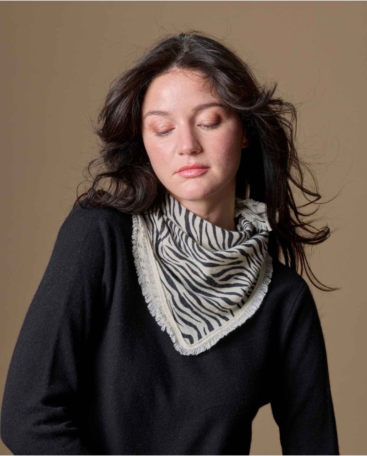 foulard ZEBRA 100% cachemire