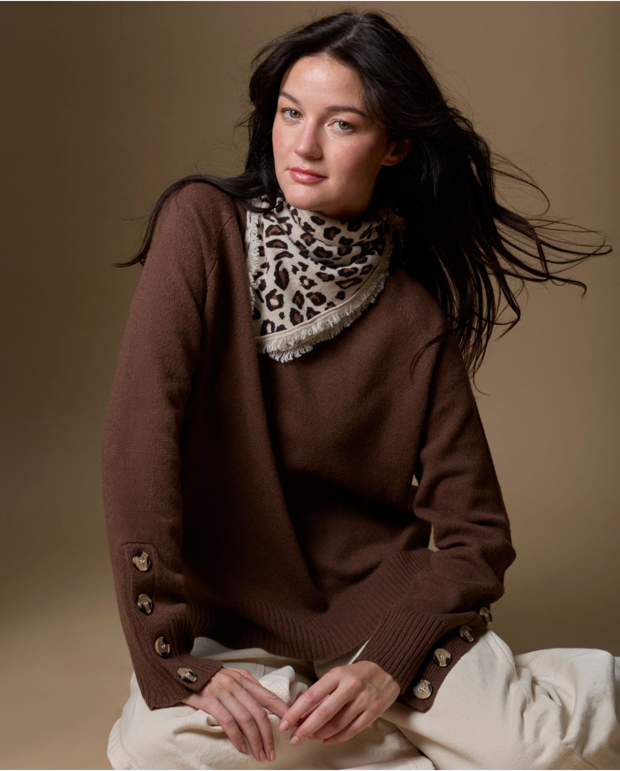 foulard LEOPARD 100% cachemire