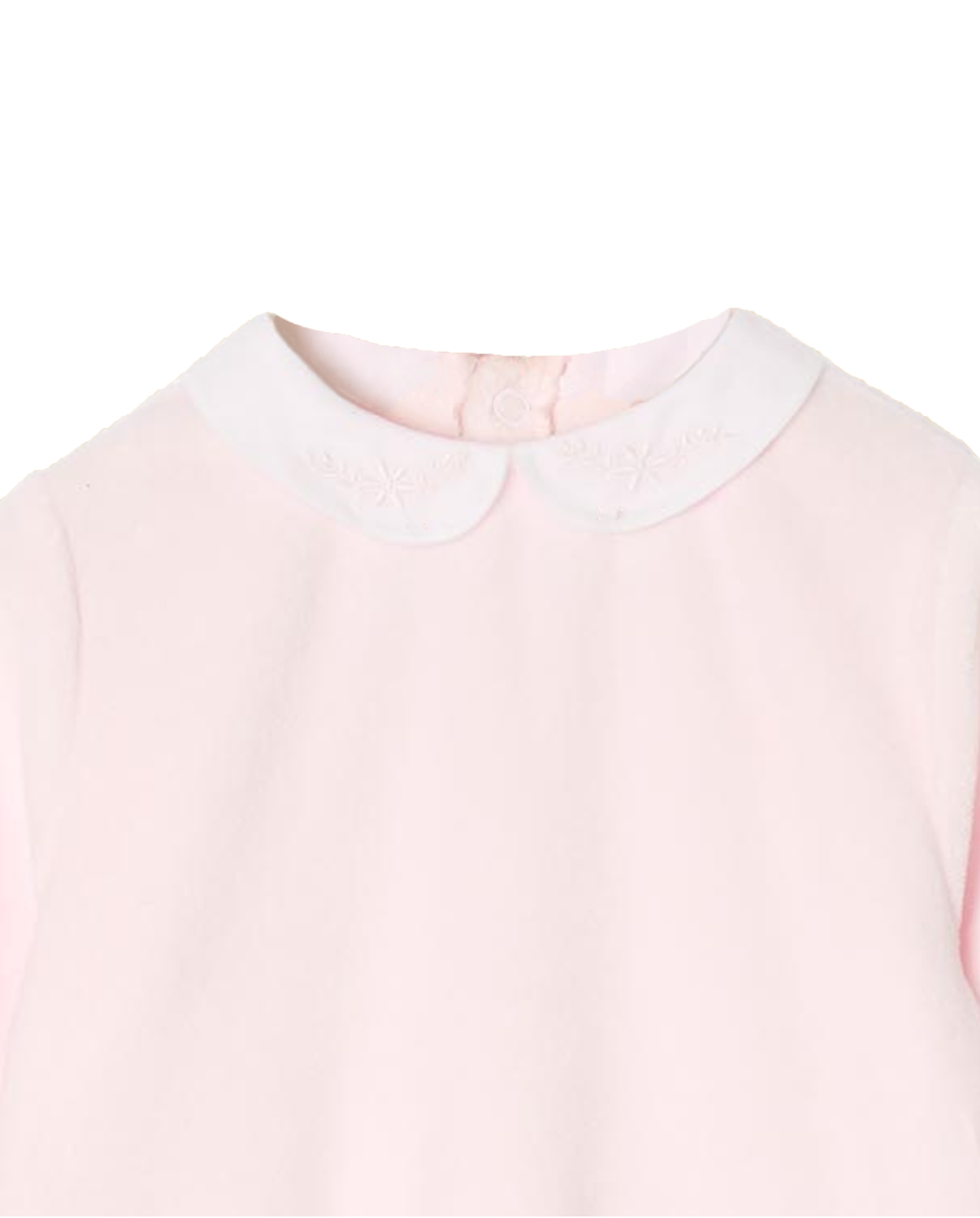 dors bien velours rose col rond brodé