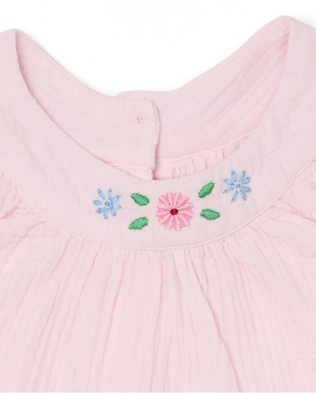 pyjashort brodé gaze de coton 