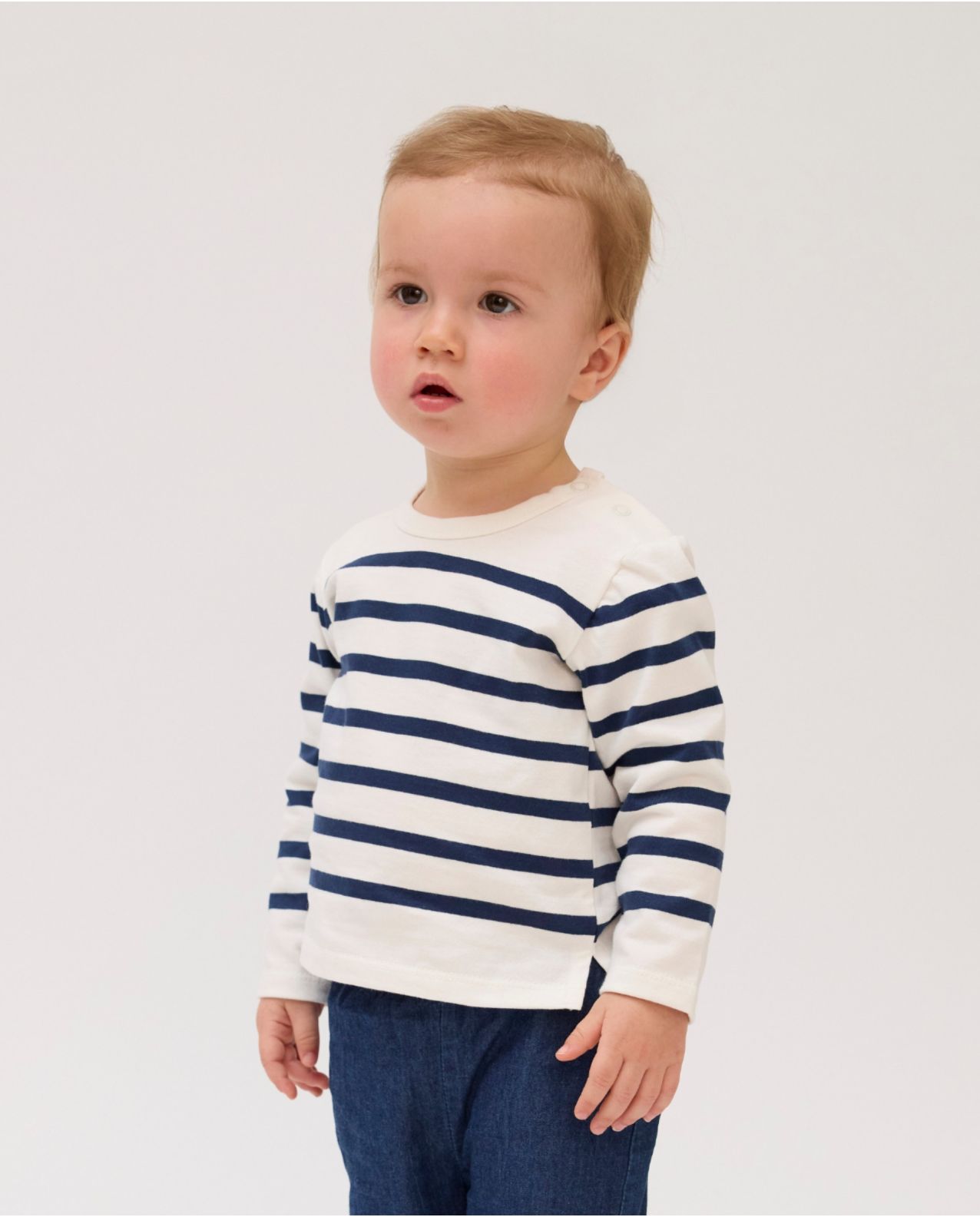 Marinière rayée écru/marine