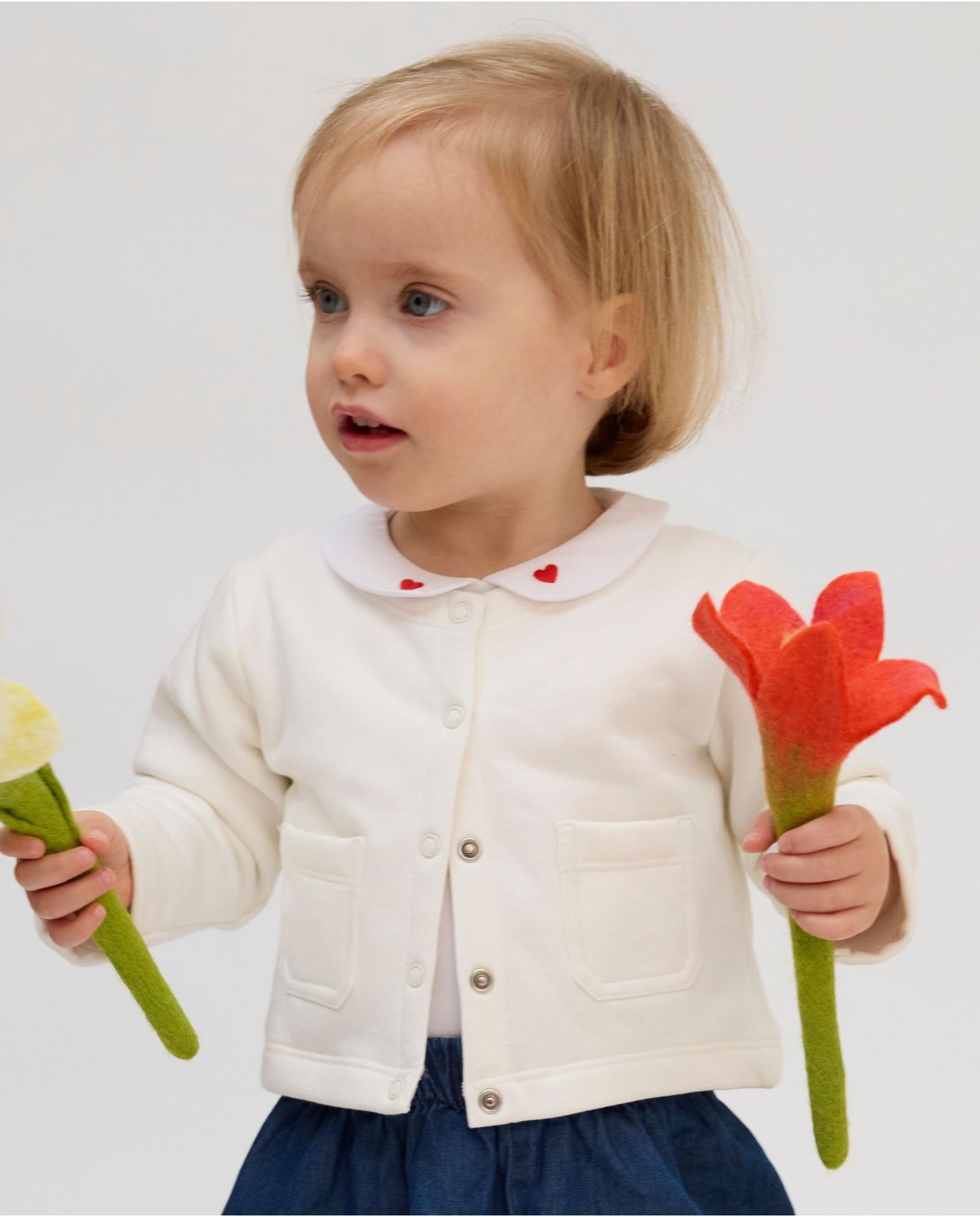 Cardigan sweat écru