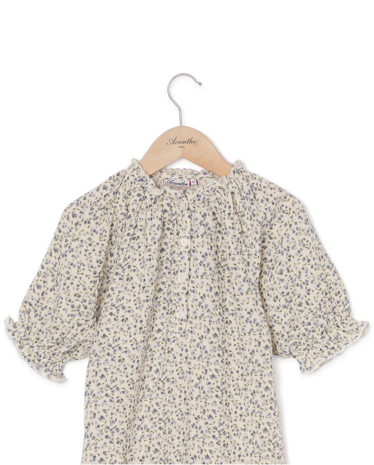 robe manches bouffantes gaze de coton 