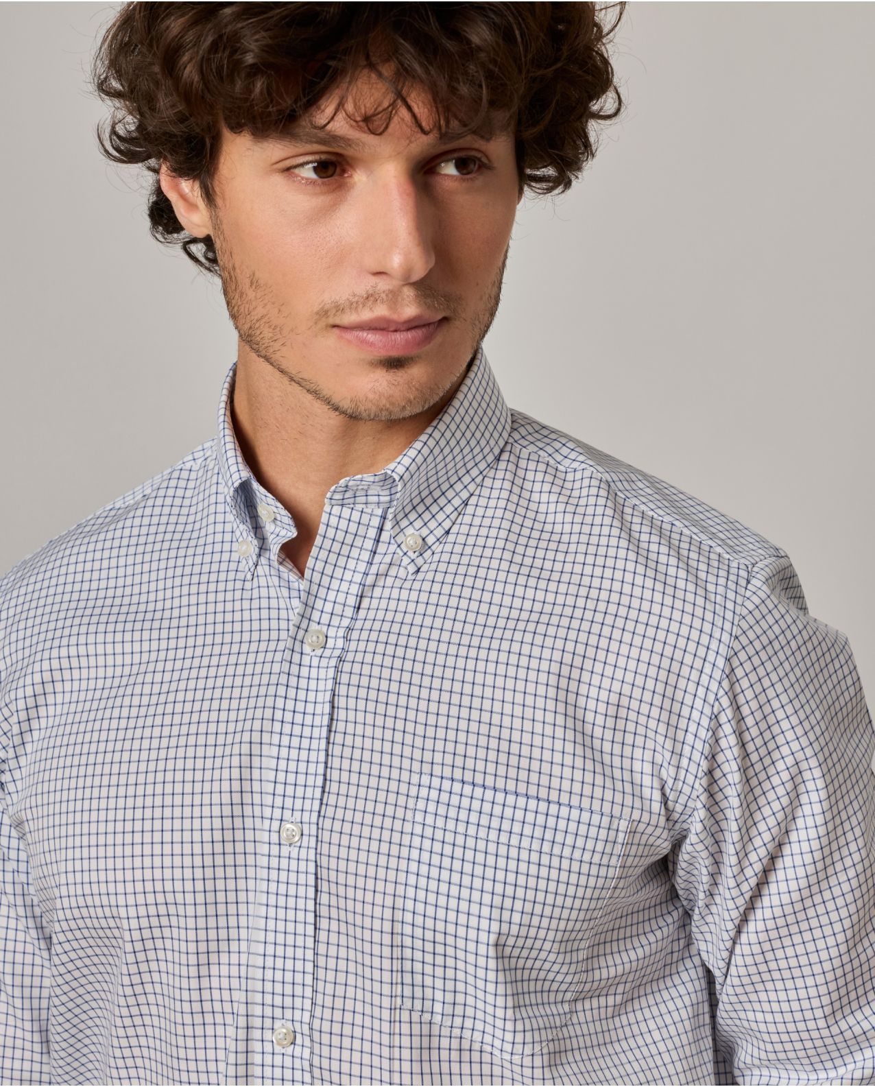 chemise col boutonné coton 