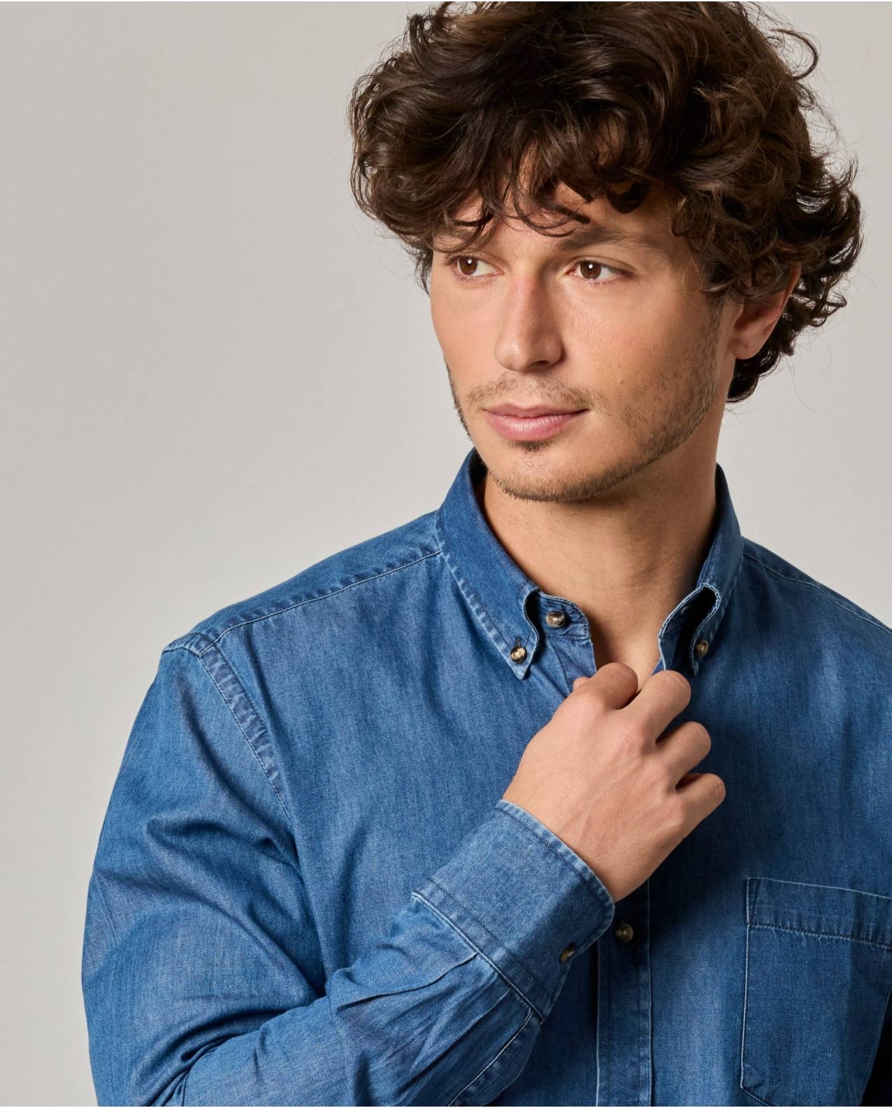 chemise col boutonné coton 