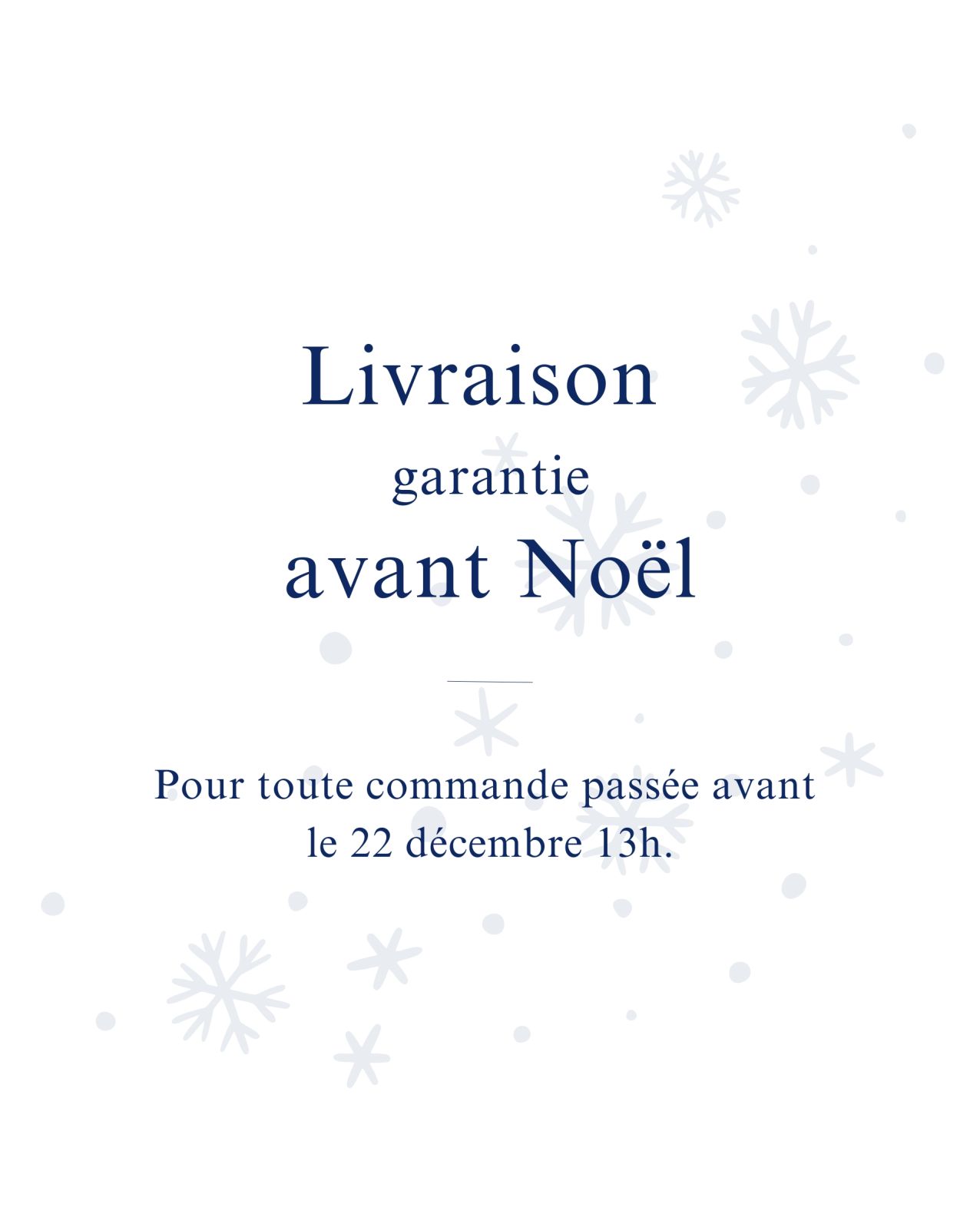 Factice livraison garantit avant noel