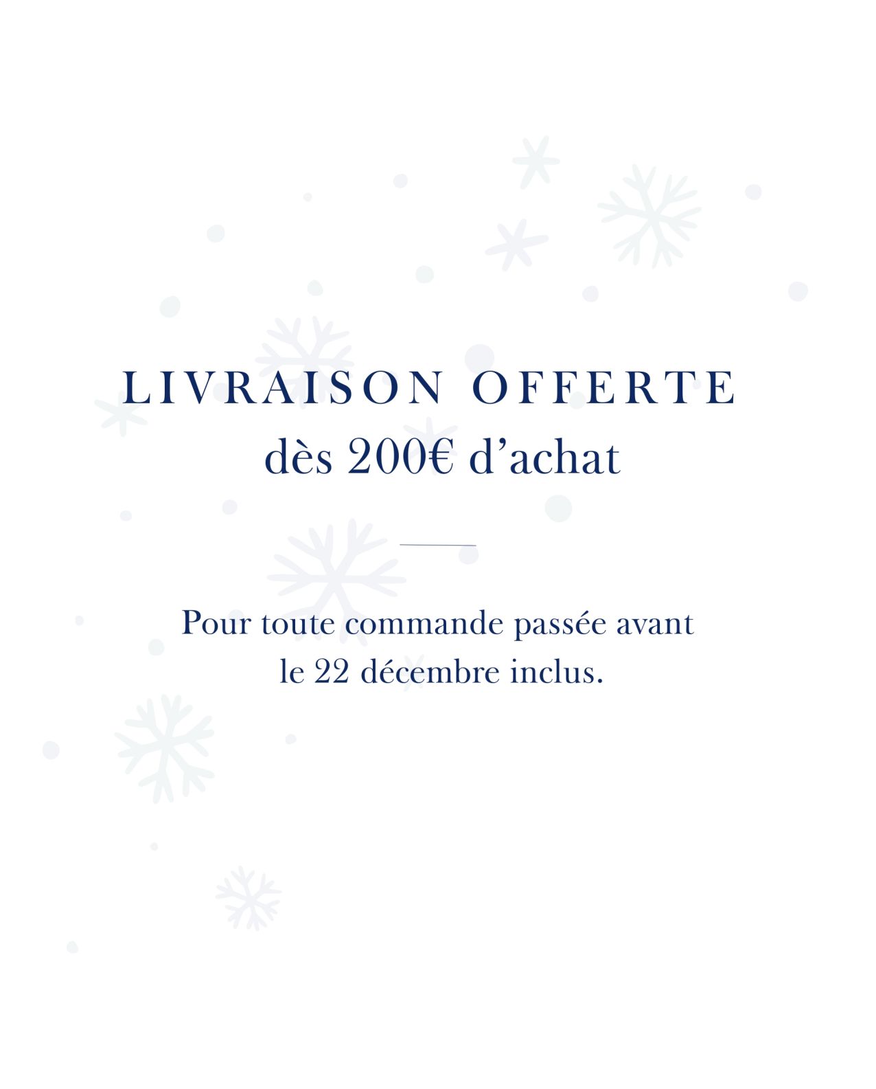 Factice livraison offerte noel