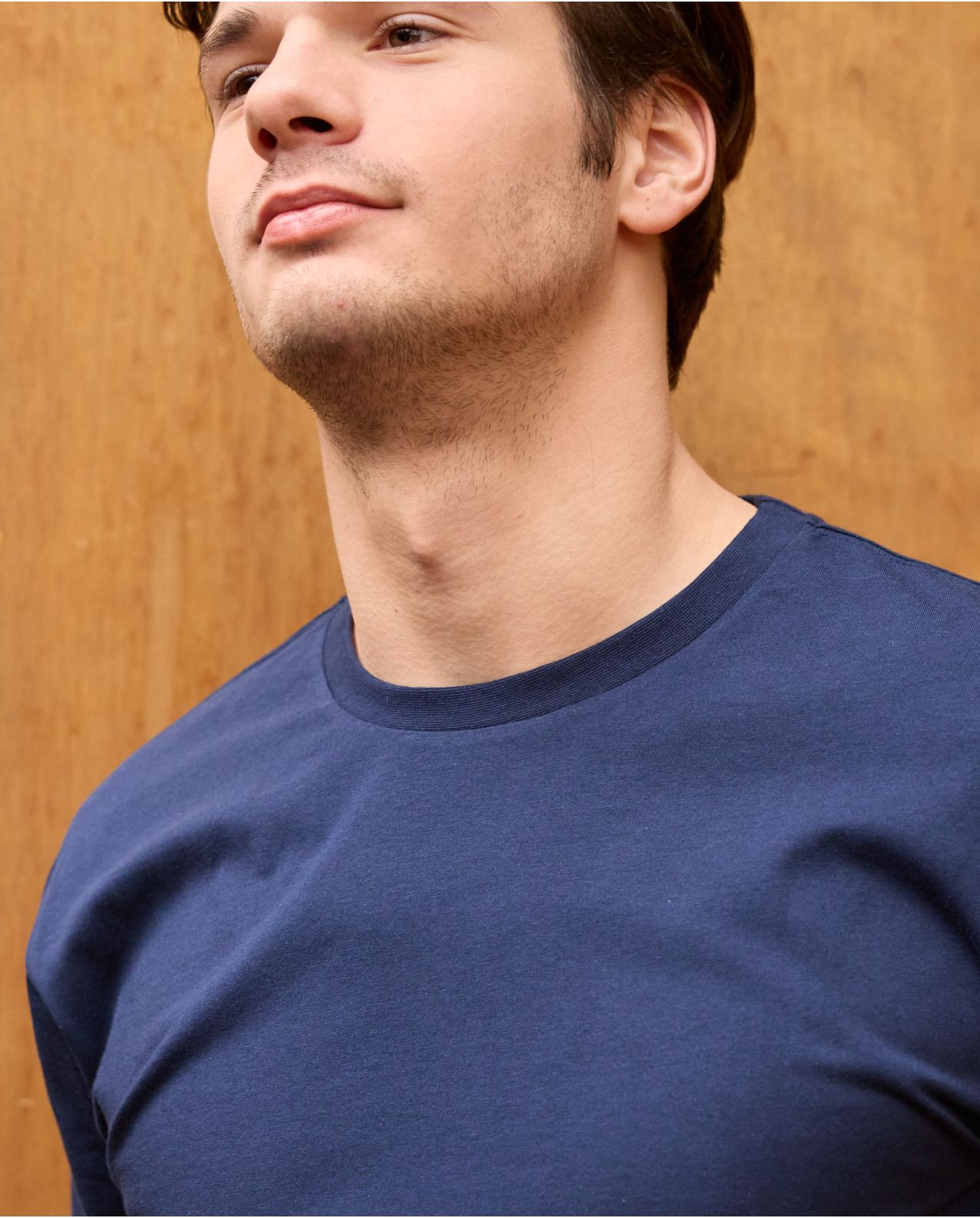 Tee shirt col rond marine