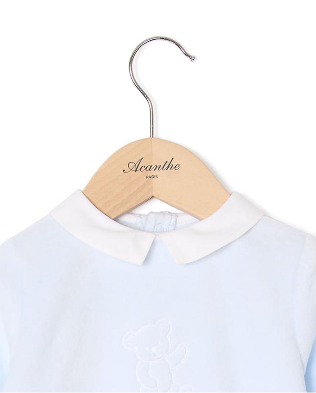 dors bien velours bleu col carré 