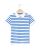 Polo jersey manches courtes rayé bleu/blanc 12a-14a