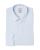Chemise ajustée col italien fine rayures ciel 