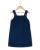 Robe bretelles velours bleu foncé
