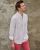 Chemise col boutonné lin blanc