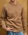 Pull col rond camel 100% lambswool