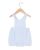 Bloomer à bavette seersucker ciel